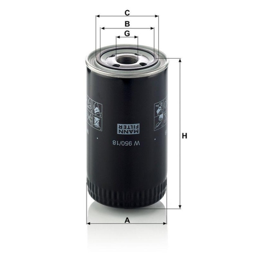MANN-FILTER &Ouml;lfilter W 950/18