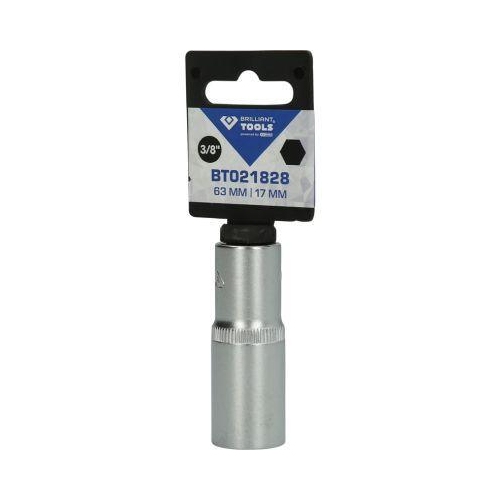 3/8 Zoll Sechskant-Stecknuss, lange Ausf&uuml;hrung, 17 mm BRILLIANT TOOLS BT021828