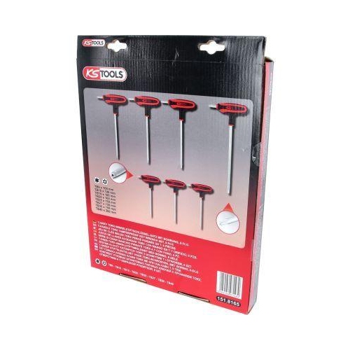 T-Griff-Torx-Winkelstiftschl&uuml;ssel-Satz, 8-tlgBohrung KS TOOLS 151.8165