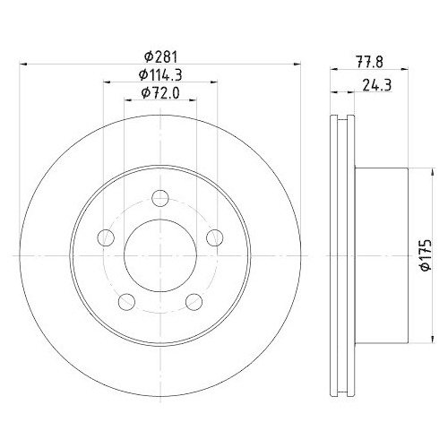HELLA Bremsscheibe PRO 8DD 355 125-371
