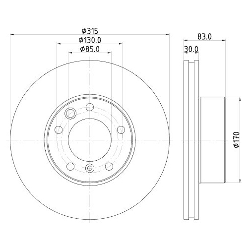 HELLA Bremsscheibe PRO HC 8DD 355 132-151