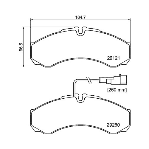 HELLA Bremsbelagsatz, Scheibenbremse 8DB 355 005-431