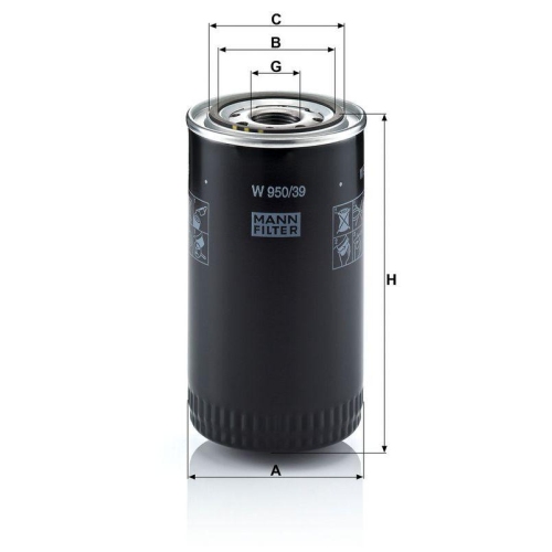 MANN-FILTER &Ouml;lfilter W 950/39