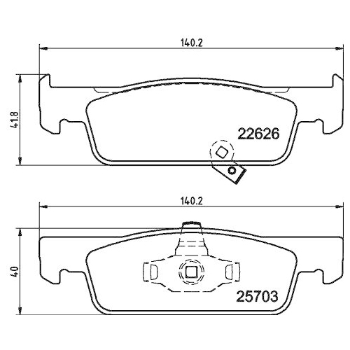 HELLA Bremsbelagsatz, Scheibenbremse 8DB 355 025-841
