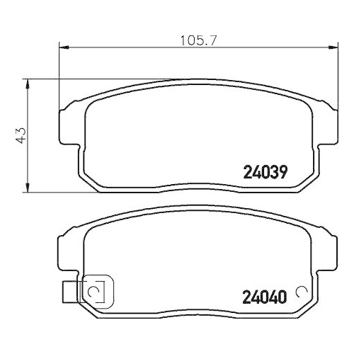 HELLA Bremsbelagsatz, Scheibenbremse 8DB 355 010-891