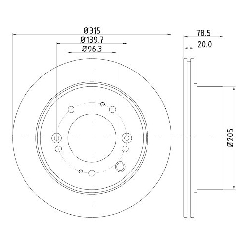 HELLA Bremsscheibe 8DD 355 116-571