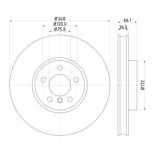 HELLA Bremsscheibe PRO 8DD 355 119-261