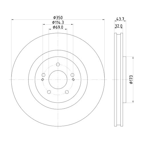 HELLA Bremsscheibe PRO 8DD 355 122-321