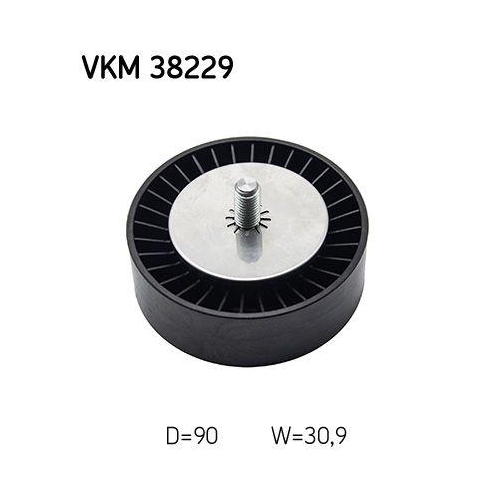 SKF Umlenk-/F&uuml;hrungsrolle, Keilrippenriemen VKM 38229