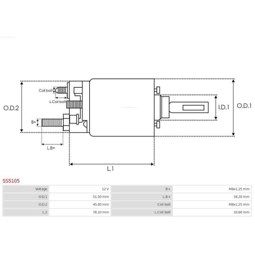 AS-PL Magnetschalter, Starter Brandneu AS-PL SS5105
