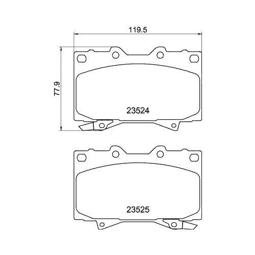 HELLA Bremsbelagsatz, Scheibenbremse 8DB 355 009-371