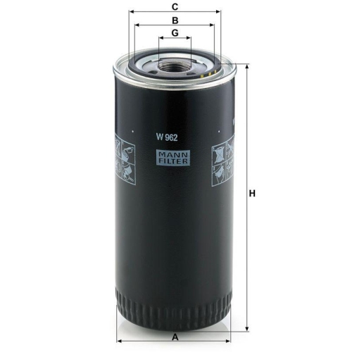 MANN-FILTER Filter, Arbeitshydraulik W 962