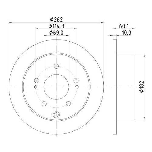 HELLA Bremsscheibe PRO 8DD 355 120-631