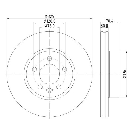 HELLA Bremsscheibe PRO HC 8DD 355 132-211