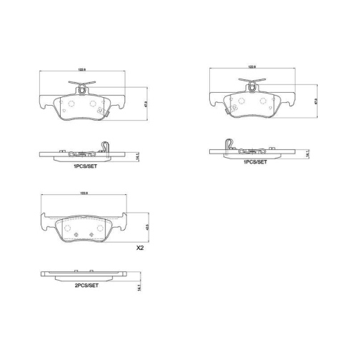 BREMBO Bremsbelagsatz, Scheibenbremse PRIME LINE P 28 110