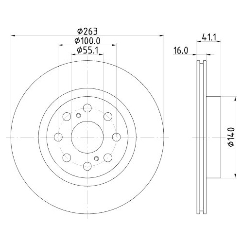 HELLA Bremsscheibe 8DD 355 113-081