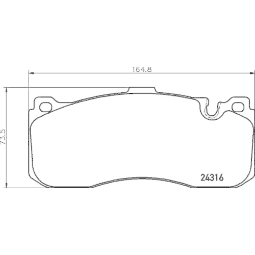HELLA Bremsbelagsatz, Scheibenbremse 8DB 355 014-041