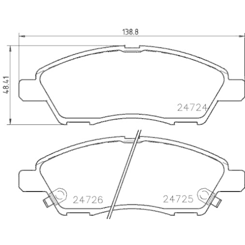 HELLA Bremsbelagsatz, Scheibenbremse 8DB 355 014-071