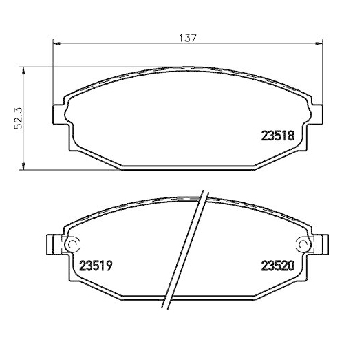 HELLA Bremsbelagsatz, Scheibenbremse 8DB 355 009-961