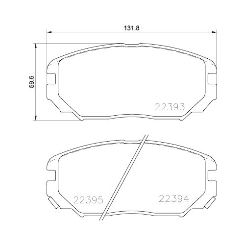 HELLA Bremsbelagsatz, Scheibenbremse 8DB 355 024-891