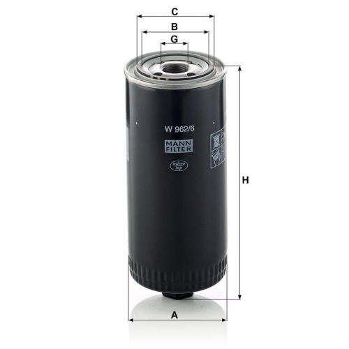 MANN-FILTER &Ouml;lfilter W 962/6