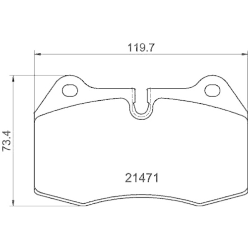 HELLA Bremsbelagsatz, Scheibenbremse 8DB 355 018-211