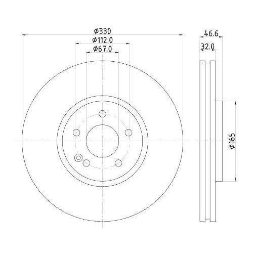 HELLA Bremsscheibe PRO 8DD 355 115-861