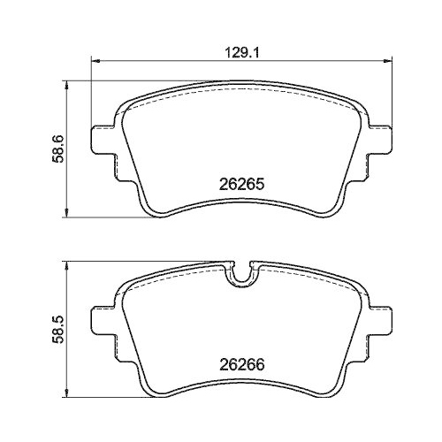HELLA Bremsbelagsatz, Scheibenbremse 8DB 355 040-941