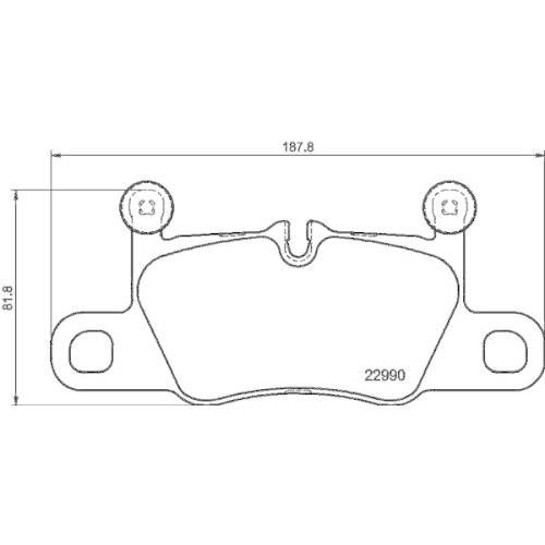 HELLA Bremsbelagsatz, Scheibenbremse 8DB 355 039-821