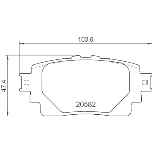 HELLA Bremsbelagsatz, Scheibenbremse 8DB 355 040-121