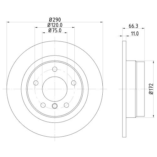 HELLA Bremsscheibe PRO High Carbon 8DD 355 129-731