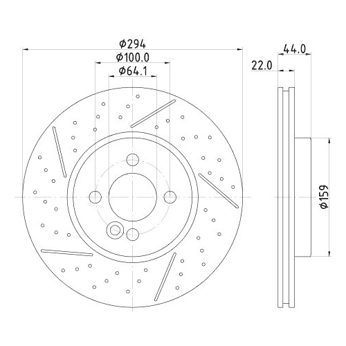 HELLA Bremsscheibe PRO 8DD 355 116-211