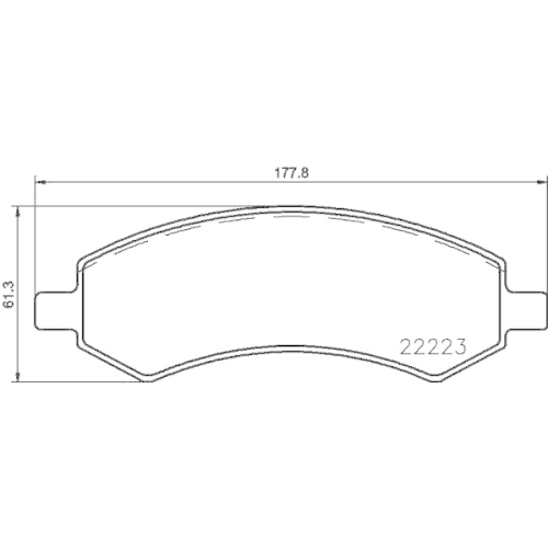 HELLA Bremsbelagsatz, Scheibenbremse 8DB 355 023-331
