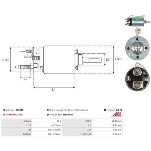 AS-PL Magnetschalter, Starter AS SS5008