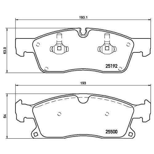 HELLA Bremsbelagsatz, Scheibenbremse 8DB 355 019-821