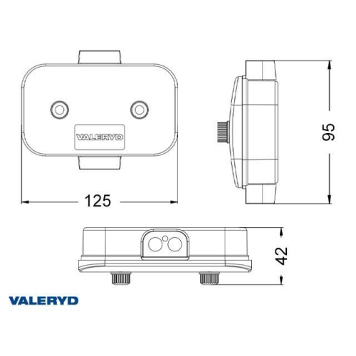 Verteilerdose 10-polig. 125x95x41mm Anh&auml;nger Valeryd 3109030