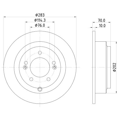 HELLA Bremsscheibe PRO 8DD 355 118-091