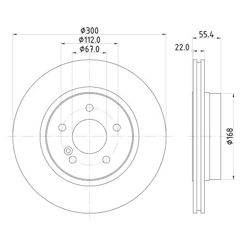 HELLA Bremsscheibe PRO 8DD 355 111-851