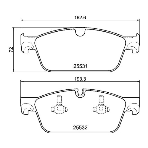 HELLA Bremsbelagsatz, Scheibenbremse 8DB 355 020-841