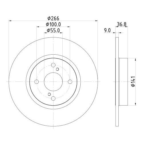 HELLA Bremsscheibe PRO 8DD 355 114-781