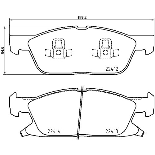 HELLA Bremsbelagsatz, Scheibenbremse 8DB 355 024-981