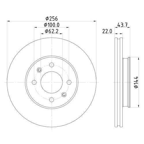 HELLA Bremsscheibe PRO 8DD 355 132-081