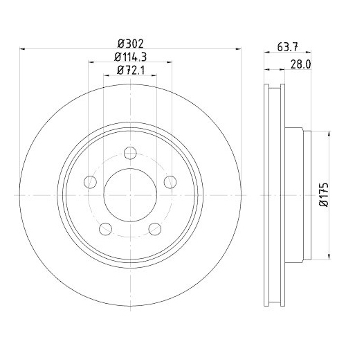 HELLA Bremsscheibe PRO 8DD 355 119-241