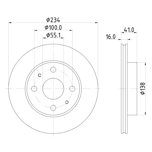 HELLA Bremsscheibe 8DD 355 126-801