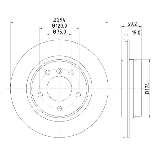 HELLA Bremsscheibe PRO 8DD 355 106-571
