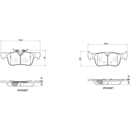BREMBO Bremsbelagsatz, Scheibenbremse XTRA LINE P 06 094X