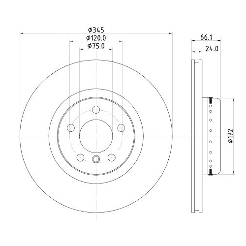 HELLA Bremsscheibe PRO High Carbon 8DD 355 120-801