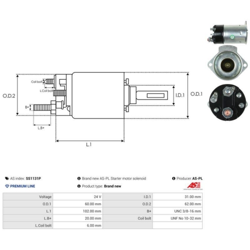 AS-PL Magnetschalter, Starter AS SS1131P