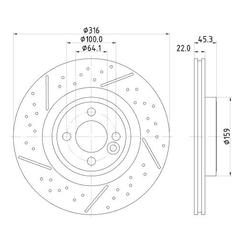 HELLA Bremsscheibe PRO High Carbon 8DD 355 123-471