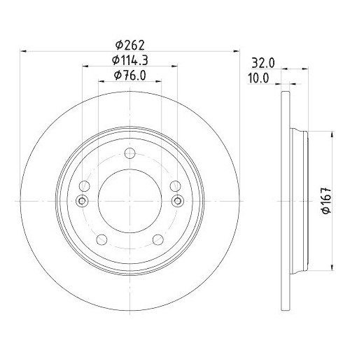 HELLA Bremsscheibe PRO 8DD 355 132-611